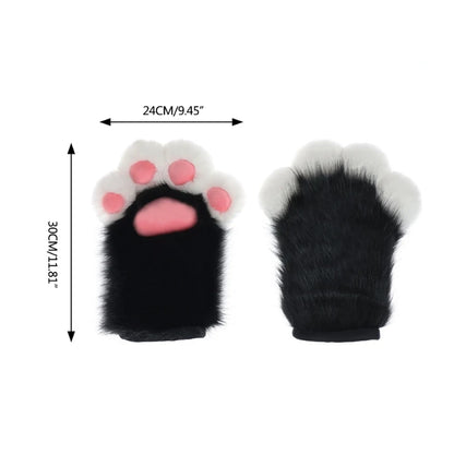 Furry Kitten Paw Cosplay Gloves