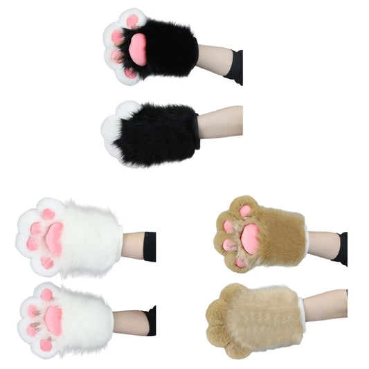 Furry Kitten Paw Cosplay Gloves