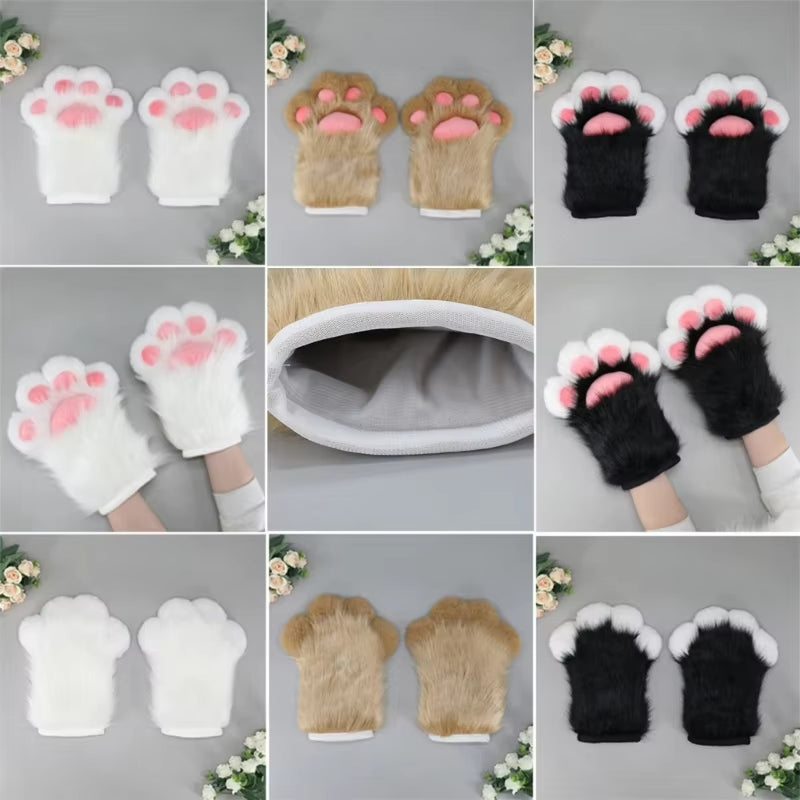 Furry Kitten Paw Cosplay Gloves